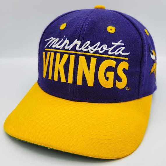 Minnesota Vikings Vintage 90s The Game Snapback Hat - NFL Football Purple Baseball Cap - Team Collection - One Size Fits All - Free SHIPPING