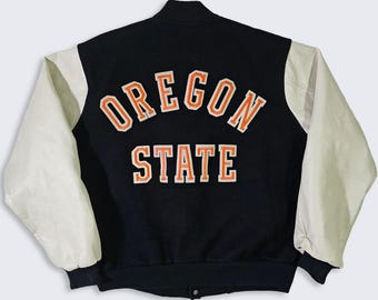 Oregon State Beavers Vintage 80s Chalk Line Varsity Jacket