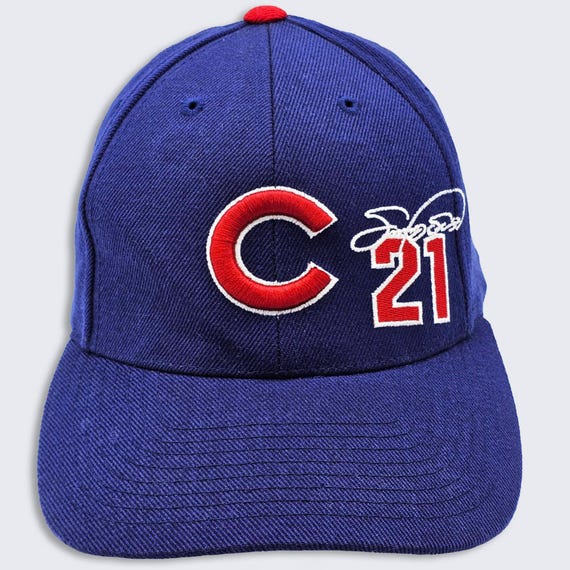 Chicago Cubs Vintage 90s Sammy Sosa Twins Snapback Hat - MLB Genuine Merchandise - Blue & Red Color Cap - One Size Fits All  - Free SHIPPING