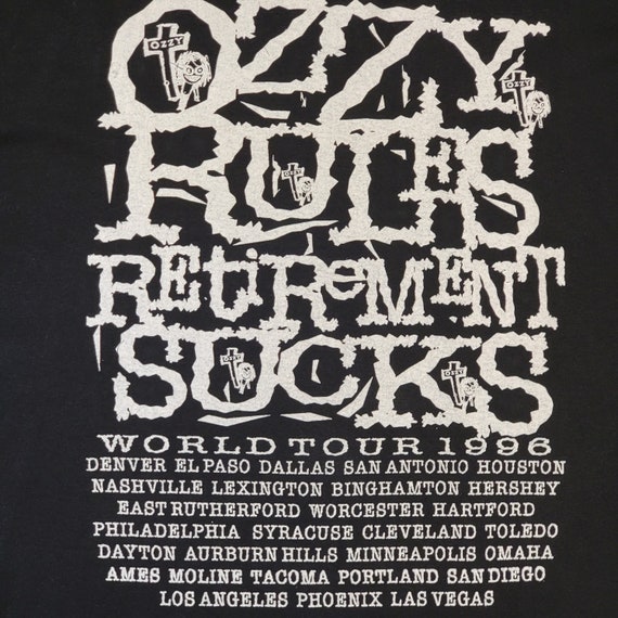 Ozzy Osbourne Vintage 90s Retirement Sucks Tour T… - image 5