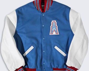 Houston Oilers Vintage 80s Letterman Varsity Jacket