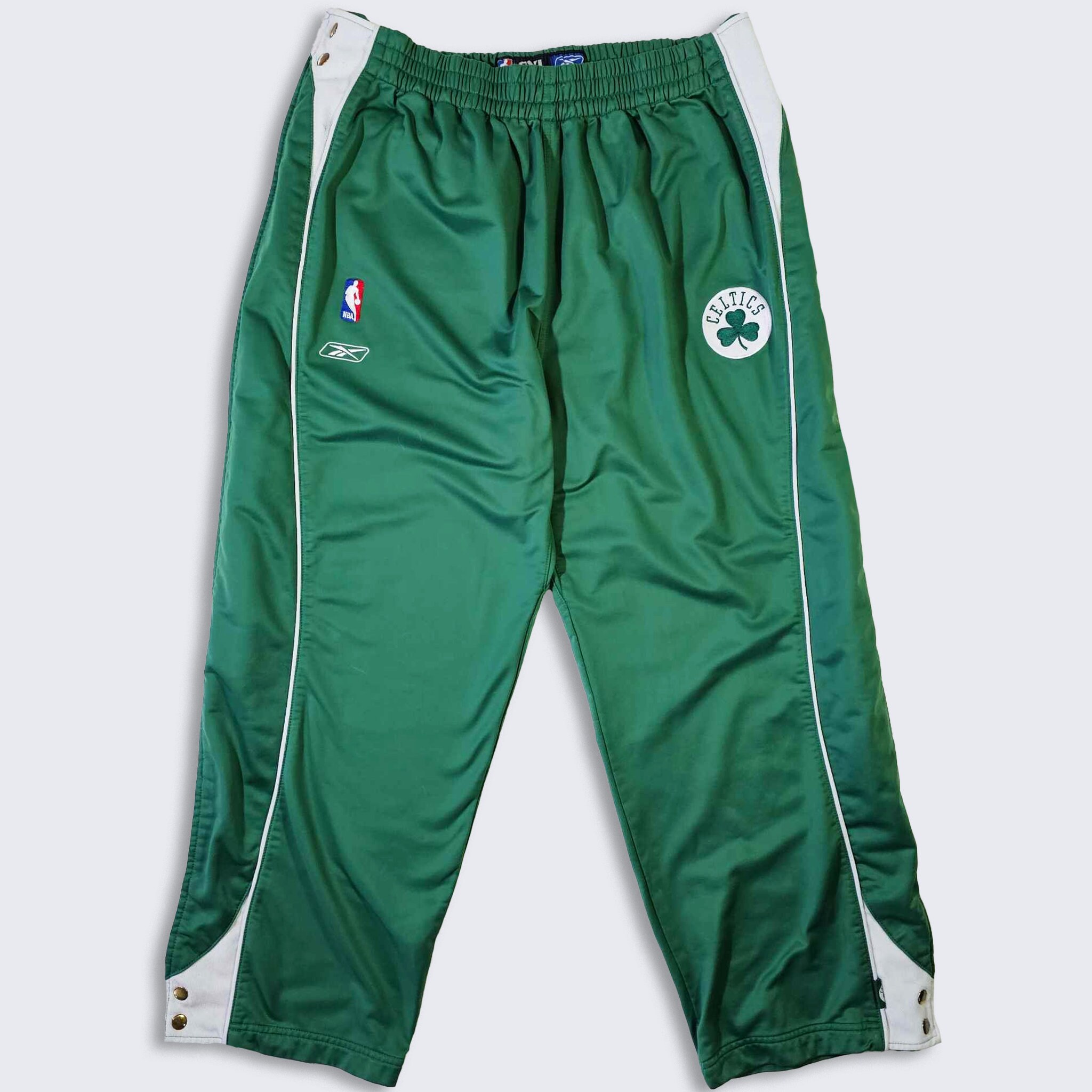 Boston Celtics Vintage Y2K Warm Up Tear Away Reebok Track Pants 