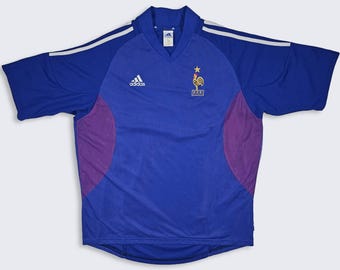 France Vintage Y2K Adidas Soccer Football Jersey