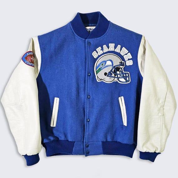 Seattle Seahawks Vintage 80s Chalk Line Varsity Jacket - Etsy