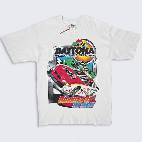 NASCAR Vintage Daytona 500 Racing T-Shirt - Official Speedwear - NWT - New with Tags - Deadstock - Men's Size : Large ( L ) - Free Shipping