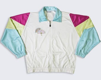 Sergio Tacchini Vintage 90s Pastel Fans Track Jacket