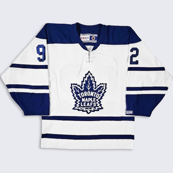 Toronto Maple Leafs Vintage Jeff O'Neill CCM Hockey Jersey - Blue and White NHL Uniform Shirt - Size Men's : Medium ( M ) - Free Shipping