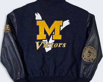 Michigan Wolverines Vintage 90s Jeff Hamilton Varsity Jacket