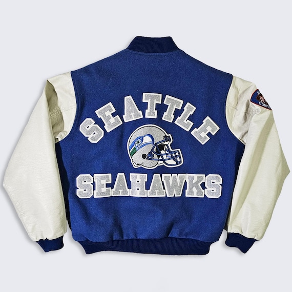 Seattle Seahawks Vintage 80s Chalk Line Varsity Jacket