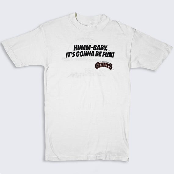 San Francisco Giants Vintage 90s Humm Baby T-Shirt - California Eggs - KMEL 106 - Single Stitch Signal Tee - Small ( S ) - FREE SHIPPING
