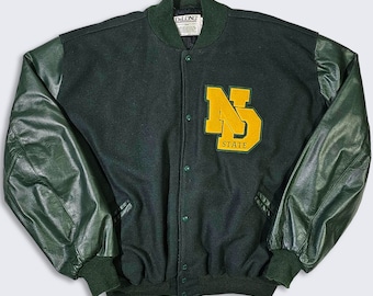 Miami Hurricanes Vintage 80s Chalk Line Satin Bomber Jacket