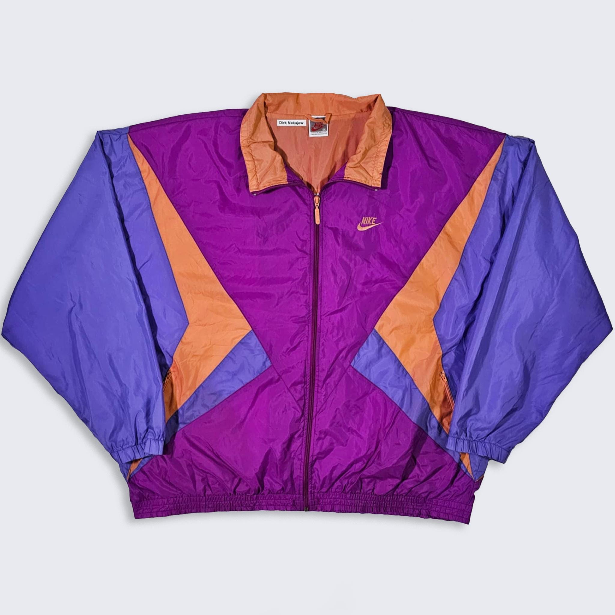 Nike Vintage 90s Color Block Windbreaker Track Jacket - Multicolor