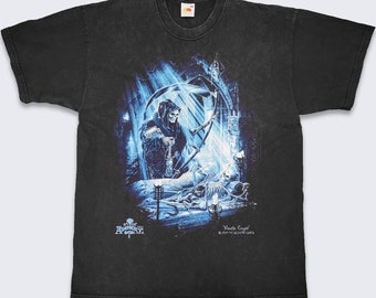Alchemy Gothic Vintage 00s Neotic Crypt T-Shirt - Black Tee - 2001 The Alchemy Carta - Fruit of the Loom - Size Men&#39;s Large - FREE SHIPPING