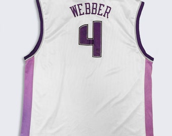 Vintage NBA Jersey Kings Chris Webber 4 Mens Size S Length+2 Rare