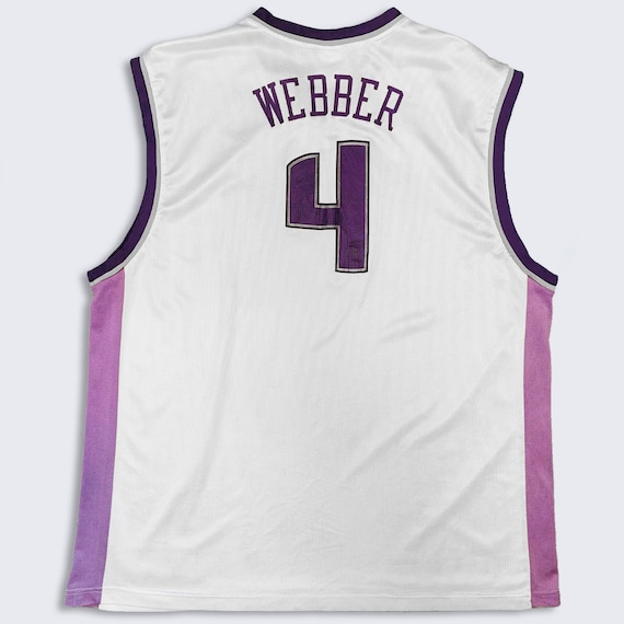 Chris Webber White Sacramento Kings Throwback Basketball Jersey