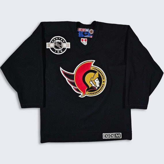 Ottawa Senators Vintage CCM Youth Hockey Jersey - NHL Center Ice Uniform Shirt - Made in Canada - Youth Size : L / XL - Free Shipping