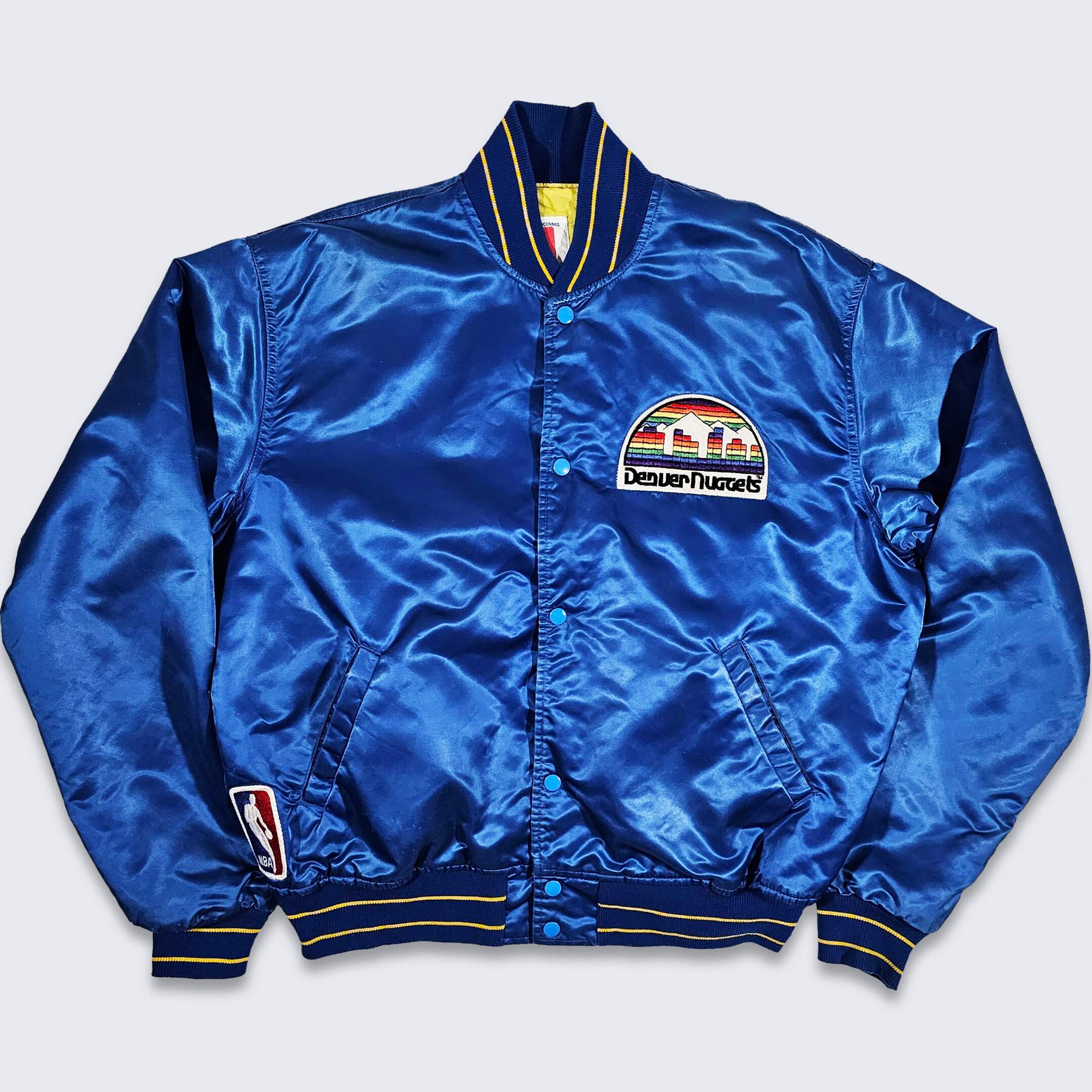 Denver Nuggets Vintage 90s Starter Satin Bomber Jacket NBA 