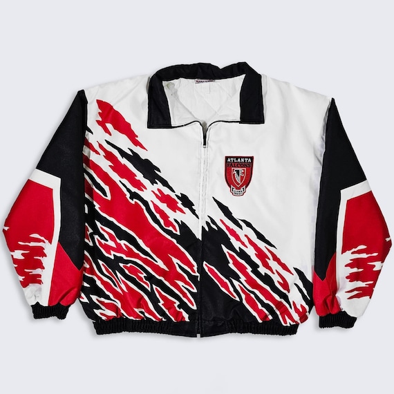 Atlanta Falcons Vintage 90s Splash Jacket - Medium Weight - NFL Football Coat - Stitched On Logo - Men's Size : 2XL ( XXL ) - FREE Shipping
