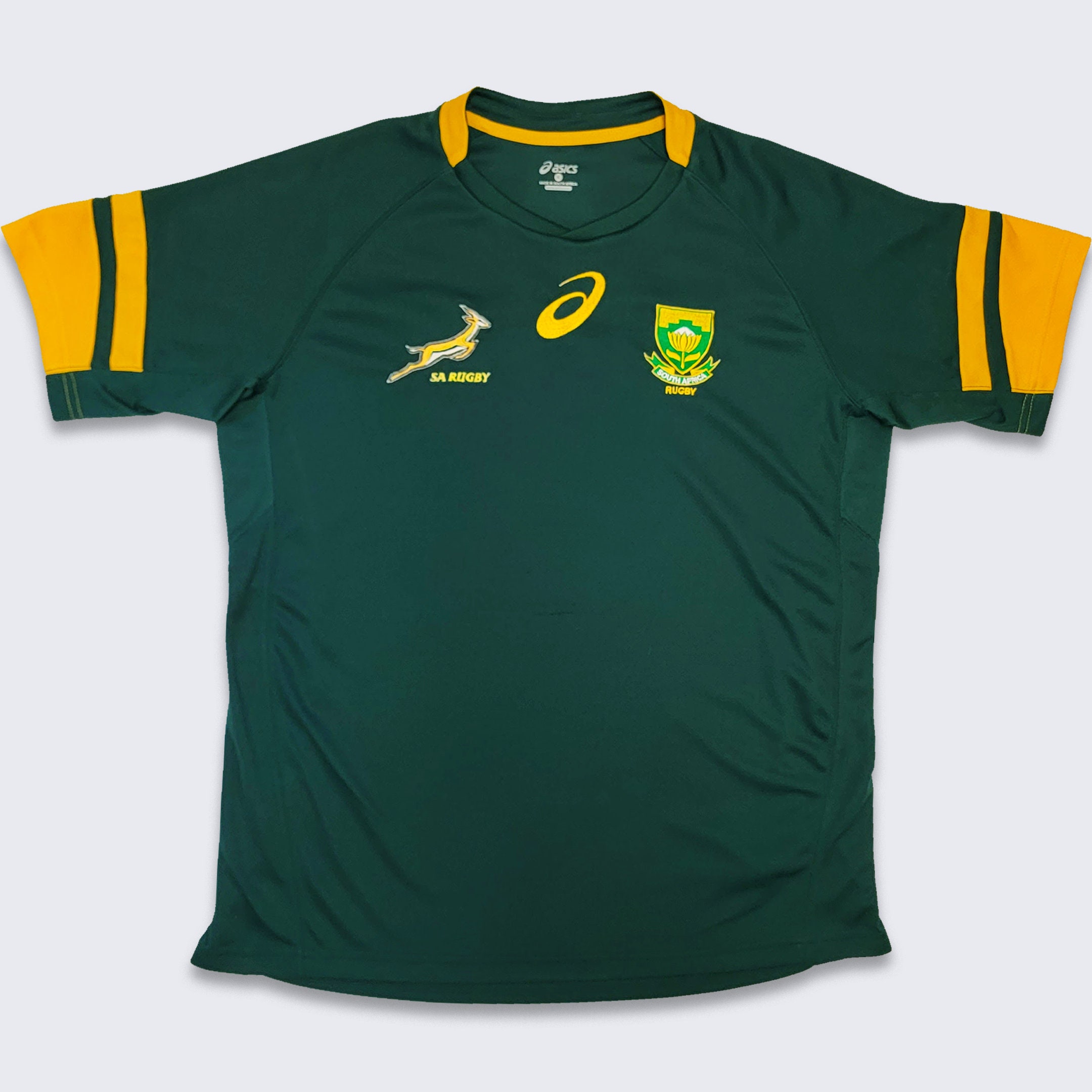 South Africa Rugby Asics Jersey Green Color Jersey Made in - Etsy