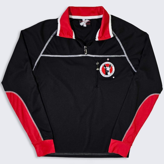 Club Tijuana FC Vintage Xolitzcuintles de Caliente Mexico Soccer Jacket - Black & Red Color Coat - Men's Size : Small ( S ) - FREE SHIPPING