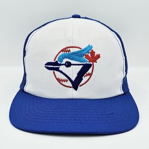 Toronto Blue Jays Vintage 80s Ted Fletcher Trucker Snapback Hat - Blue Color Cap - MLB Official Licensee - One Size Fits All - FREE SHIPPING
