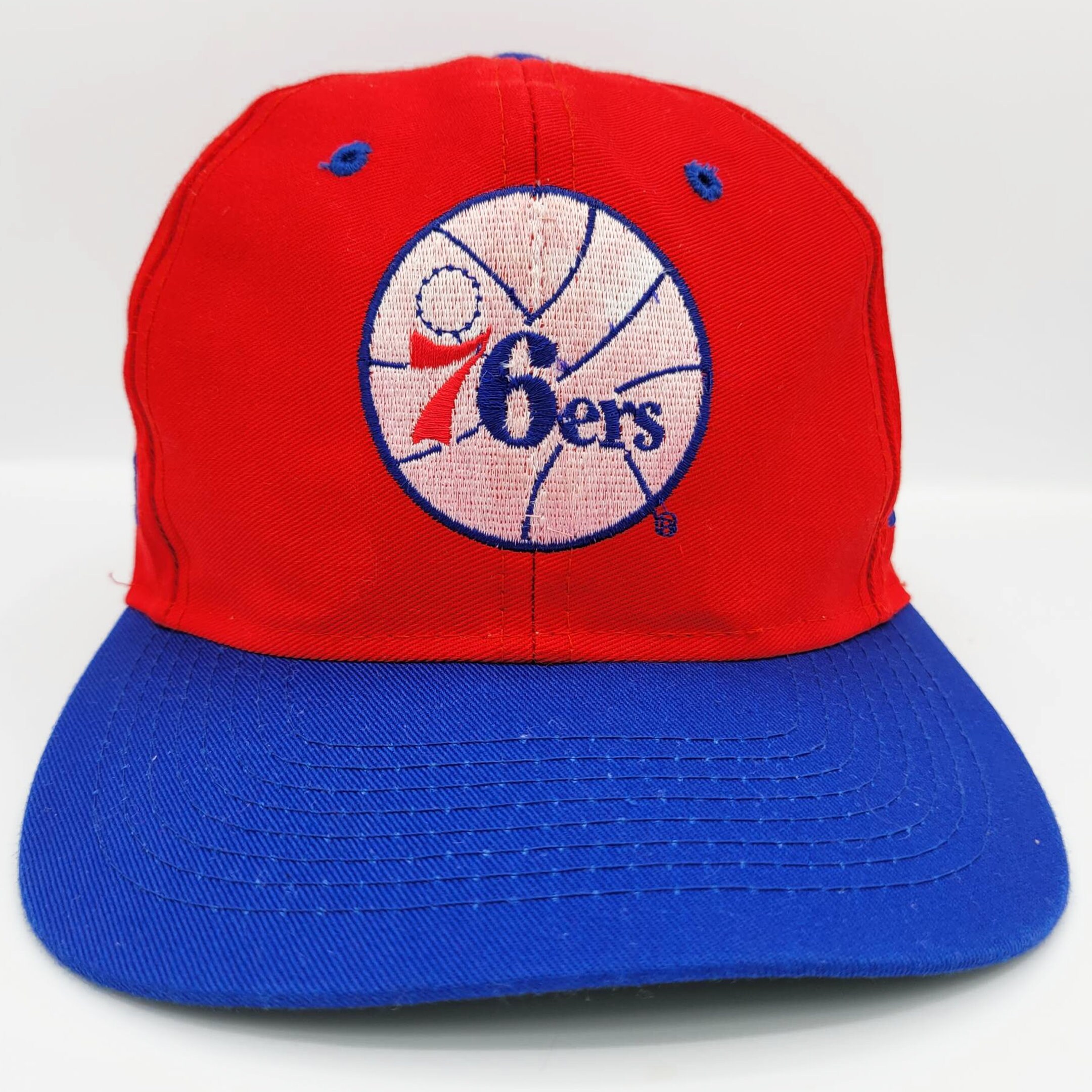 VINTAGE Nike Team Philadelphia Sixers Hat Size M/XL Stretch Cap 76 76ers