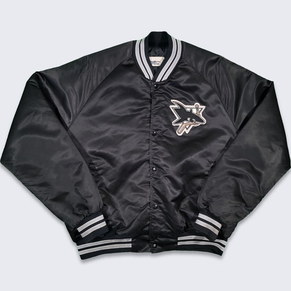 Vintage 80s SAN JOSE SHARKS NHL Back Patch Chalk Line Varsity Jacket M –  XL3 VINTAGE CLOTHING