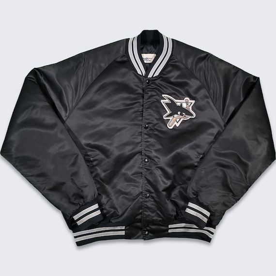 San Jose Sharks Vintage 90s Chalk Line Satin Bomber Jacket NHL
