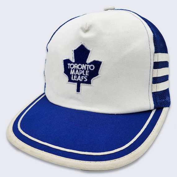 Toronto Maple Leafs Vintage 80s Ted Fletcher Trucker Snapback Hat - NHL Hockey Blue Baseball Cap - 3 Stripes -  Free Shipping