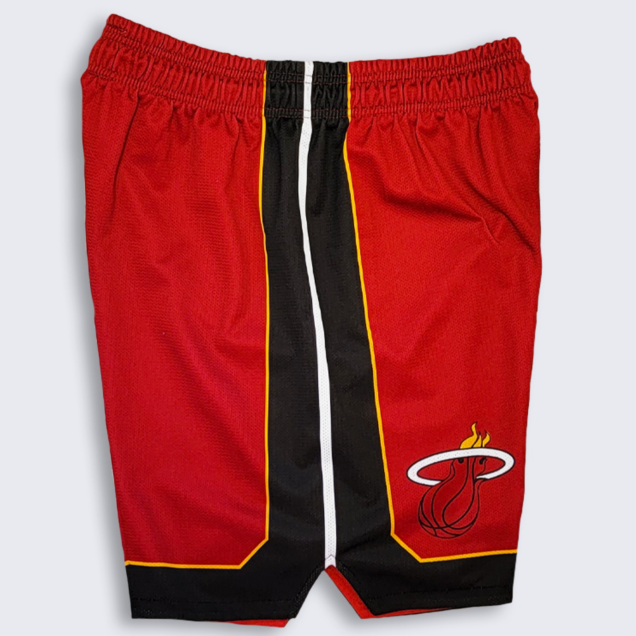 HolySport Miami Heat Vintage 90s Champion Basketball Shorts - Red NBA Jersey Uniform Bottoms - Dwayne Wade - Size Men's XL 