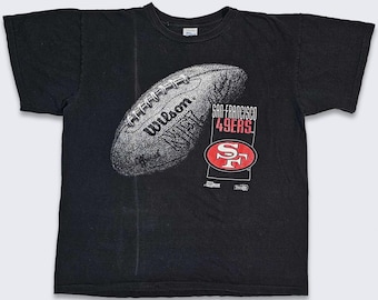 San Francisco 49ers Vintage 90s Salem Sportswear T-Shirt - Single Stitch - Made in USA - Size Men's : Extra Large ( XL ) - Free Shipping