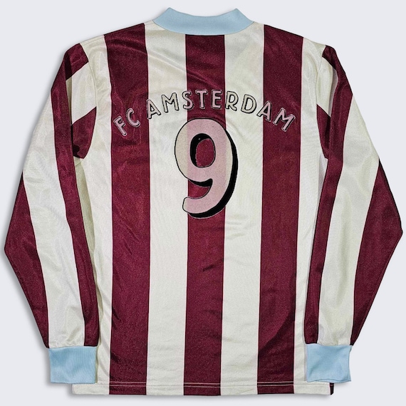 Buy FC Amsterdam Vintage Le Coq Sportif Soccer Jersey Extremely Rare White Red Blue Uniform Shirt Men s Size Large FREE SHIPPING Online in India Etsy