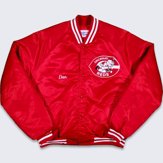 ジャケット・アウター vintage MLB CINCINATI REDS Cincinnati Reds 1955 Satin Windbreaker Jacket – Ebbets Field