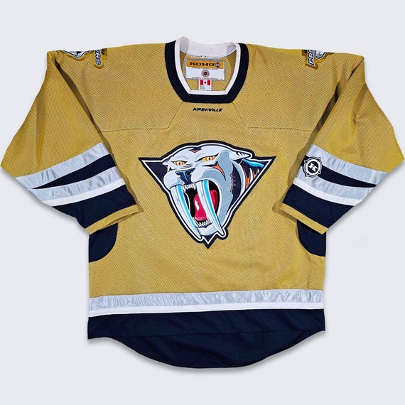 Nashville Predators Vintage 90s Bauer Hockey Jersey Sewn 