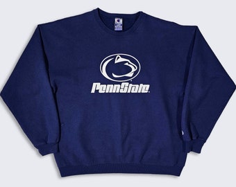 Penn State Nittany Lions vintage des années 90 Champion Crewneck Sweatshirt - Chemise bleu marine - Taille homme : Extra Large (XL) - LIVRAISON GRATUITE