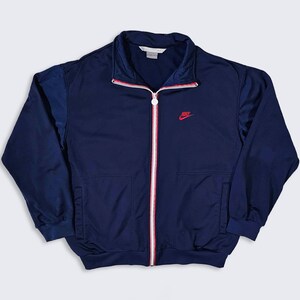ナイキ ヴィンテージ Y2K ネイビーブルー トラックジャケット - ロゴ