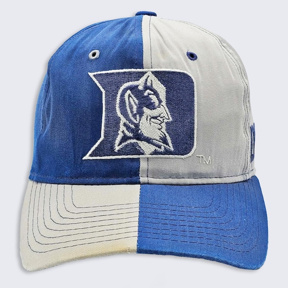 Duke Blue Devils Vintage 90s Starter Snapback Hat - Gray & Blue Baseball Style Cap - Stitched On Logos - One Size Fits All - Free Shipping