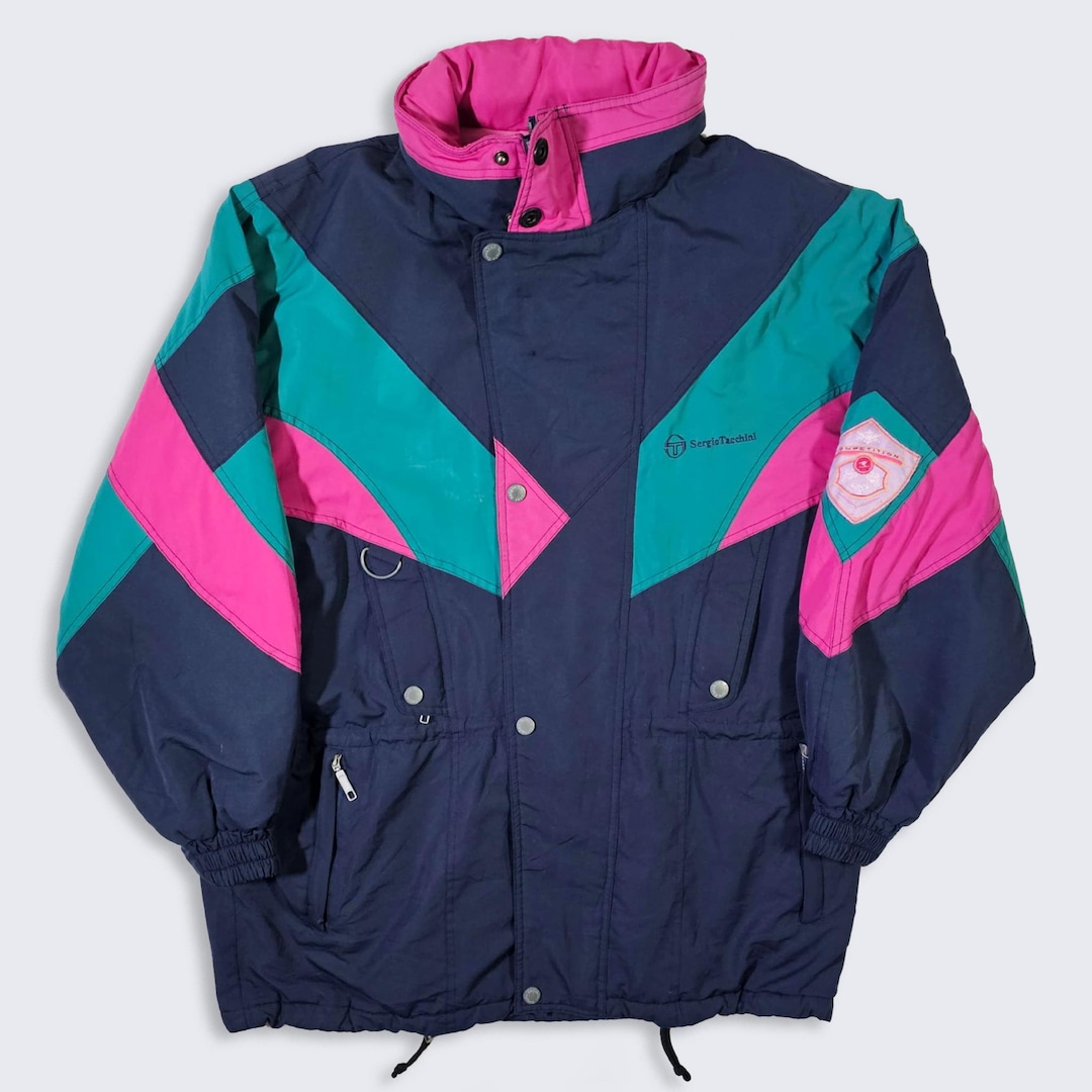 Sergio Tacchini スキーウェア 裏ボア vintage 上下セット Sergio Tacchini Vintage 90s Italian Ski Jacket - Multi Color Heavy