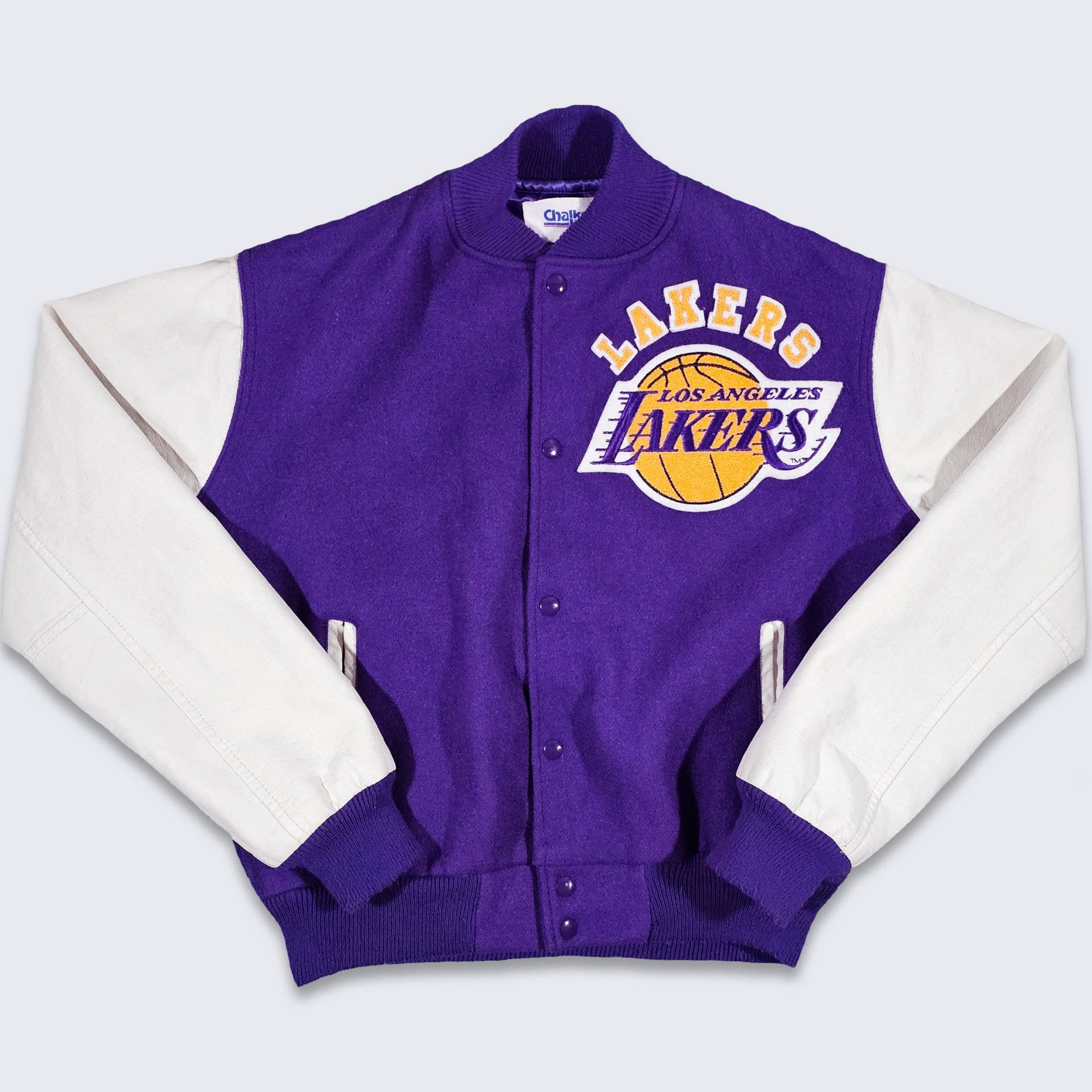 NWOT Vintage Chalk Line NBA Los Angeles Lakers Satin Jacket Men's size XL  Purple