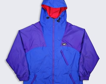 Woolrich Vintage 90s Color Block Purple & Blue Rain Jacket