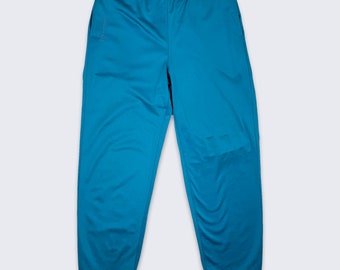 Sergio Tacchini Vintage 90er Jahre Jogger Trainingshose - Aufgenähtes Logo - Blaue Sporthose - Größe 48 Passt wie M - KOSTENLOSER VERSAND