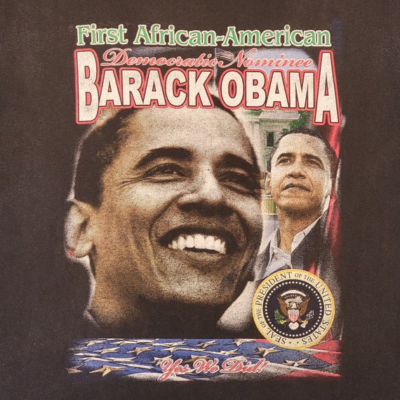 Barack Obama Vintage Game Changer T-Shirt - First African American Nominee - Rap Style Tee - Men's Size 2XL ( XXL ) - Free Shipping