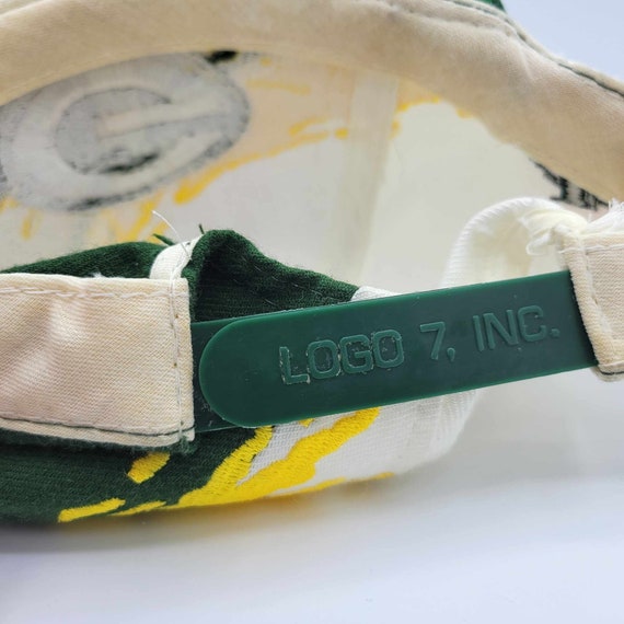 Green Bay Packers Vintage 90s Logo Athletic Splash Snapback  VTG Green Bay Packers Snapback Hat NFL Football Pro Player White Green Wool Cap main image 0