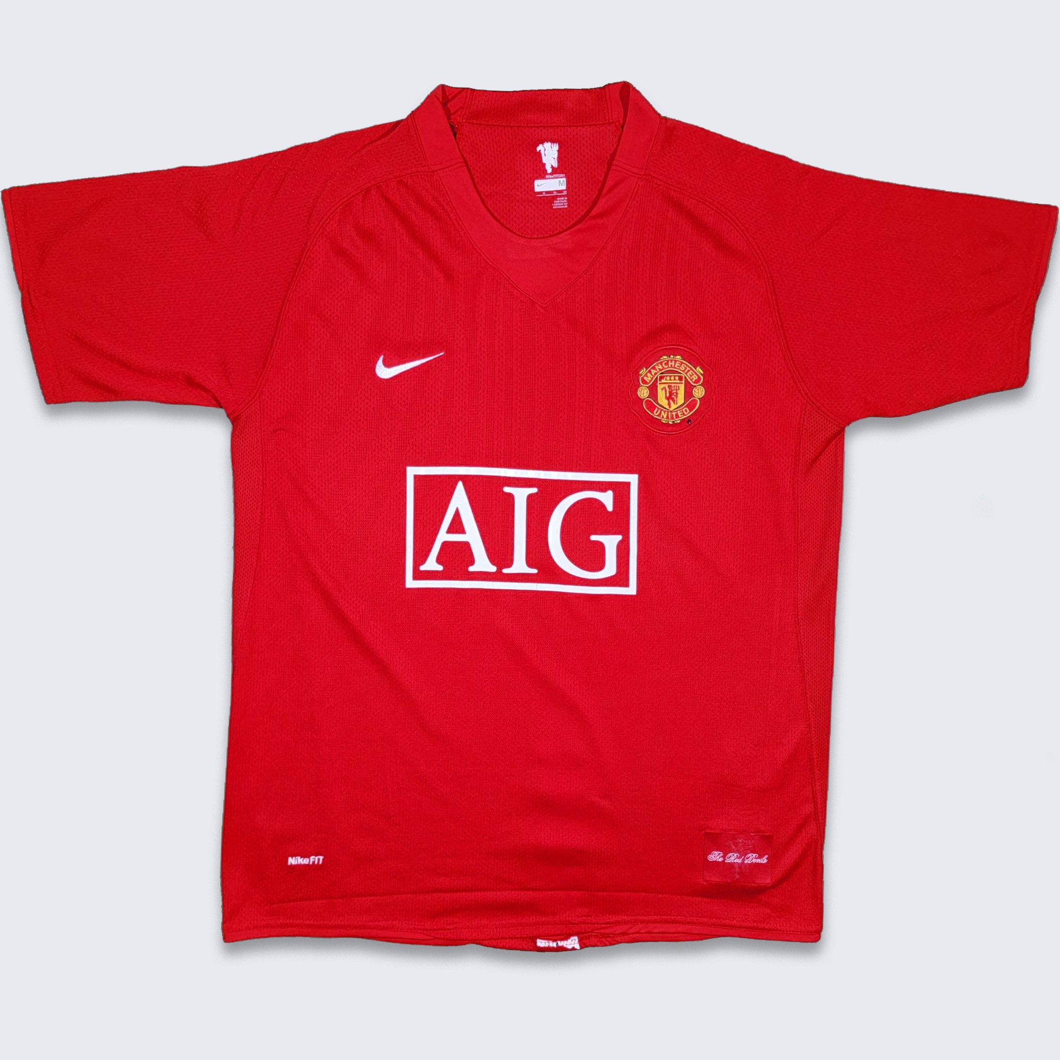 Manchester United Nike Red Devils Soccer Jersey 2007 / 09 - Etsy