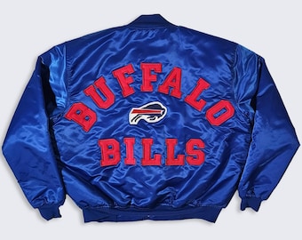 Buffalo Bills Vintage 80s Starter Style Satin Bomber Jacket