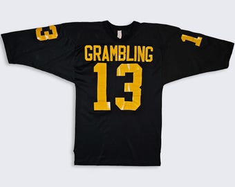 Grambling State Tigers Vintage 80s HBCU Louisiana Football Jersey - Black & Yellow Uniform Shirt - Men's Size : Medium ( M ) - FREE Shipping