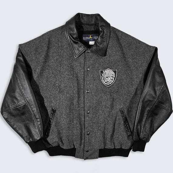 Mexico Raiders Vintage 90s Customized Varsity Bomber Jacket - NFL