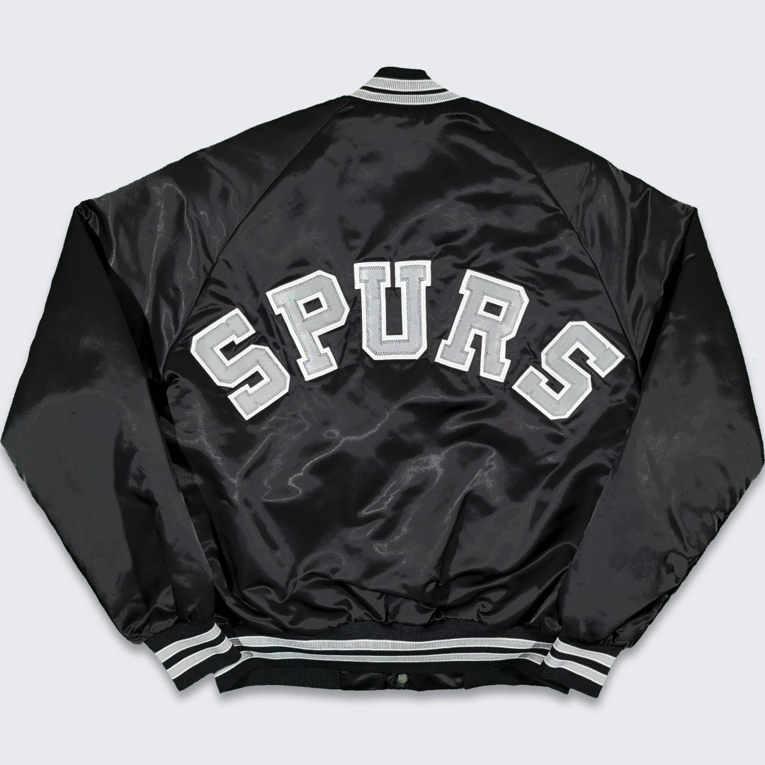 San Antonio Spurs Vintage 80s Chalk Line Satin Bomber Jacket - NBA