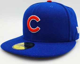 Chicago Cubs Special Edition New Era Fitted Baseball Hat - 2016 Postseason Edition - NWT - Blue and Red Cap - Fitted Size 8 - FREE SHIPPING