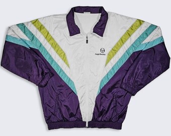 Sergio Tacchini Vintage 90s Color Block Windbreaker Track Jacket